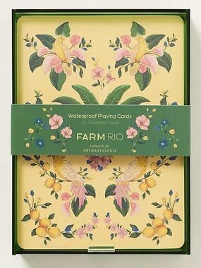 New! NWT Farm Rio x Anthropologie Waterproof Playing Cards